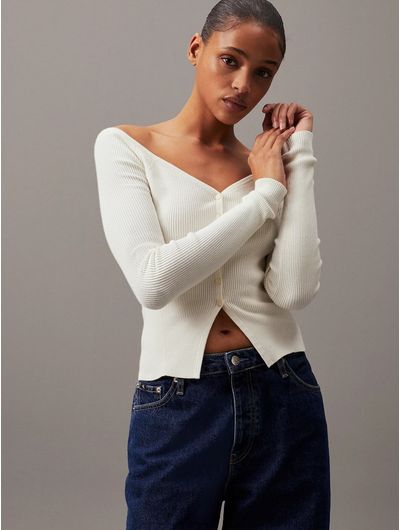 Sueter-Calvin-Klein-Acabado-Acanalado-Mujer-Blanco