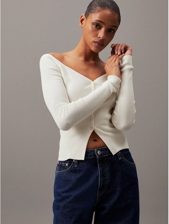 Sueter-Calvin-Klein-Acabado-Acanalado-Mujer-Blanco