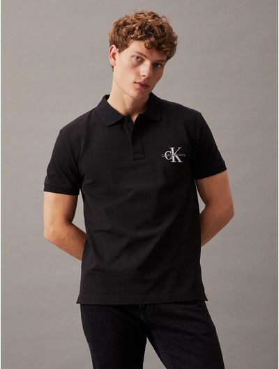 Polo-Calvin-Klein-Monograma-Hombre-Negro
