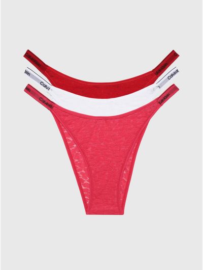 Tangas-Calvin-Klein-Modern-Lace-Paquete-de-3-Mujer-Multicolor