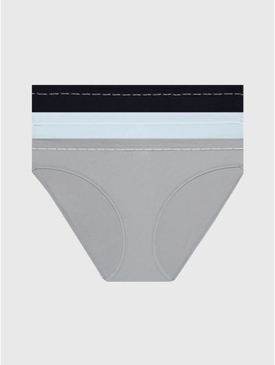 Bikinis-Calvin-Klein-Logo-en-Borde-Paquete-de-3-Mujer-Multicolor