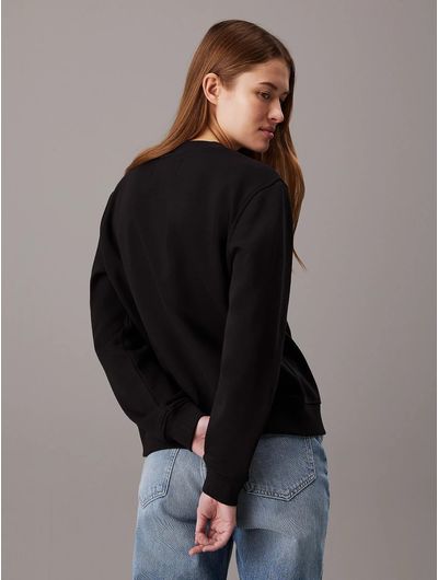 Sudadera-Calvin-Klein-Logotipo-Mujer-Negro