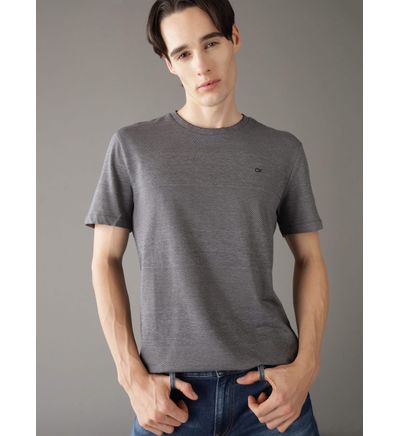 Playera Calvin Klein Franjas Hombre Gris Playeras Calvin Klein calvinkleinmx