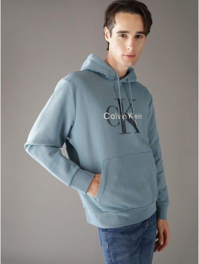 Sudadera-Calvin-Klein-Logo-Hombre-Azul