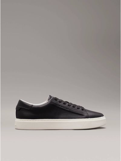 Tenis-Calvin-Klein-Piel-Granulada-Hombre-Negro