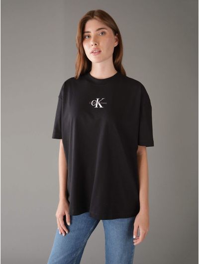Playera-Calvin-Klein-Logo-Bordado-Mujer-Negro
