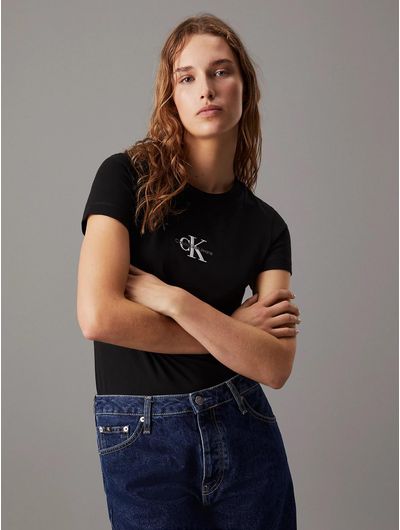 Playera-Calvin-Klein-Logo-Bordado-Mujer-Negro