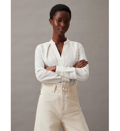 blusa blanca calvin klein