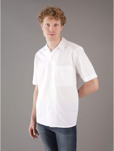 Camisa-Calvin-Klein-Monograma-Hombre-Blanco