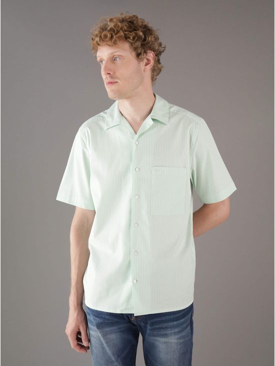 Camisa-Calvin-Klein-Rayas-Hombre-Verde
