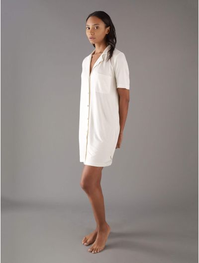 Camison-Calvin-Klein-de-Pijama-Mujer-Beige