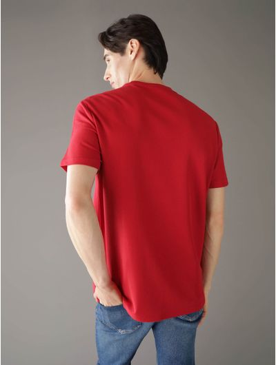 Playera-Calvin-Klein-Logo-en-Franja-Hombre-Rojo