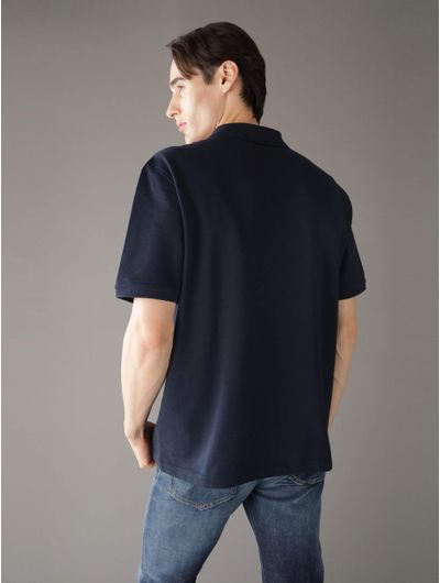 Polo-Calvin-Klein-Logo-Bordado-Hombre-Azul