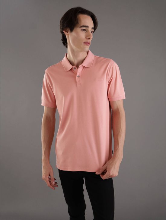 Polo-Calvin-Klein-Logo-Bordado-Hombre-Rosa