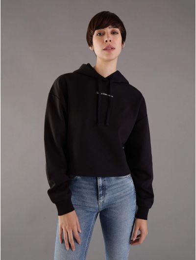 Sudadera-Calvin-Klein-Logo-Estampado-Mujer-Negro