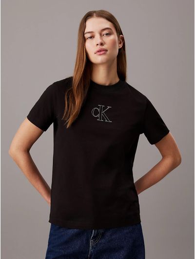 Playera-Calvin-Klein-Monograma-Mujer-Negro