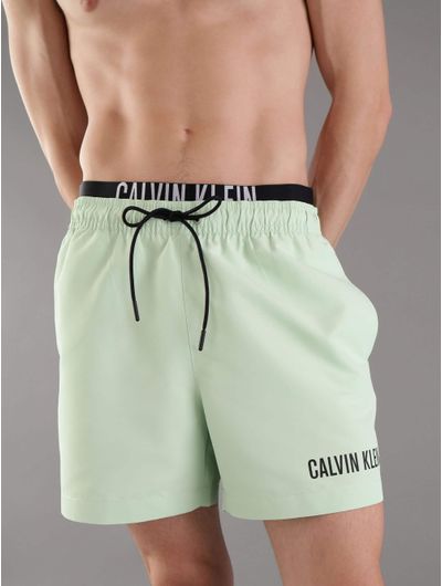 Traje-de-Baño-Calvin-Klein-Logo-Estampado-Hombre-Verde