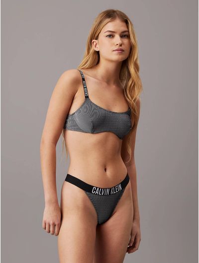 Top-Calvin-Klein-Intense-Power-de-Traje-de-Baño-Mujer-Gris