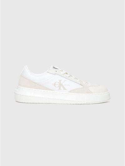 Tenis-Calvin-Klein-Logo-Lateral-Mujer-Blanco
