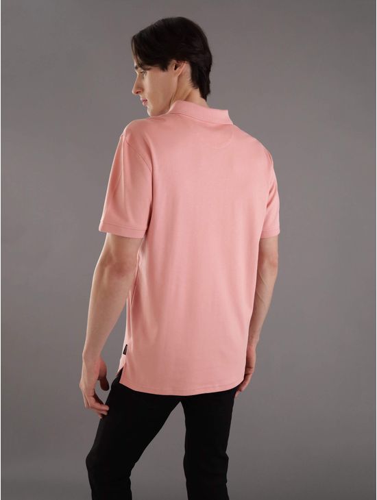 Polo-Calvin-Klein-Logo-Bordado-Hombre-Rosa