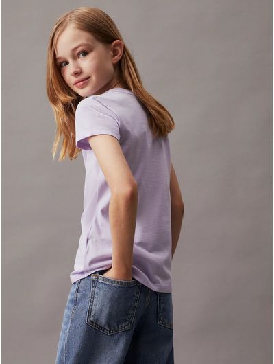 Playera-Calvin-Klein-Slim-con-Logo-Niña-Rosa