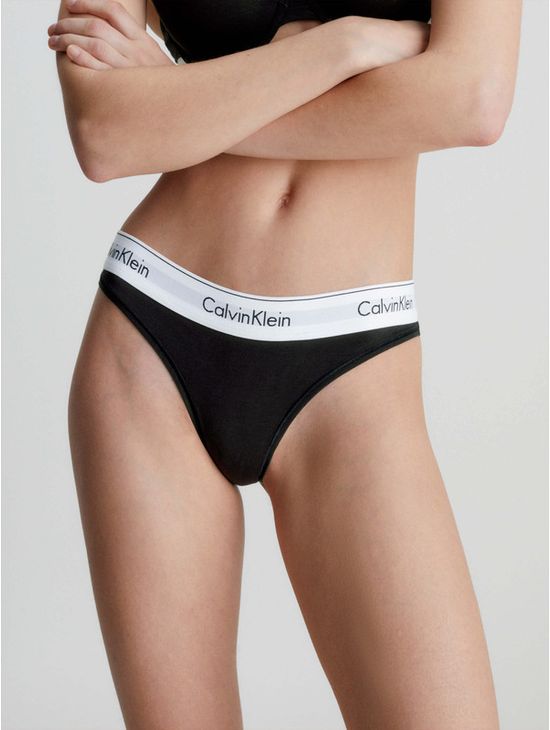 Tanga-Calvin-Klein-Modern-Cotton-Carousel-Mujer-Negro
