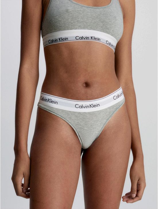 Tanga-Calvin-Klein-Modern-Cotton-Carousel-Mujer-Gris