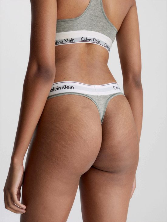 Tanga-Calvin-Klein-Modern-Cotton-Carousel-Mujer-Gris