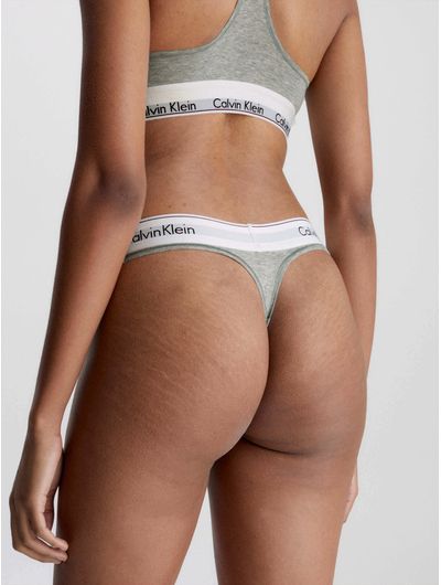 Tanga-Calvin-Klein-Modern-Cotton-Carousel-Mujer-Gris