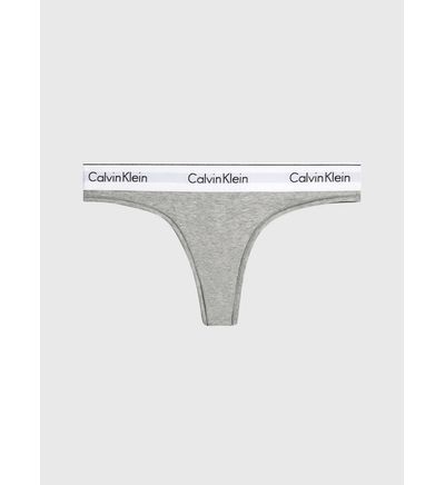 Tanga Calvin Klein Modern Cotton Carousel Mujer Gris Tangas