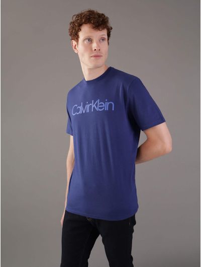 Playera-Calvin-Klein-Logotipo-Hombre-Azul