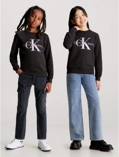 Sudadera-Calvin-Klein-Monologo-Niños-Negro