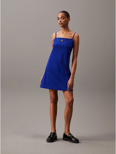 Vestido-Calvin-Klein-Mini-de-Tirantes-Mujer-Azul