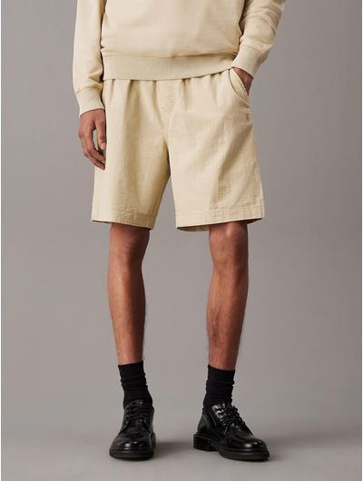 Shorts-Calvin-Klein-Texturizado-Hombre-Beige