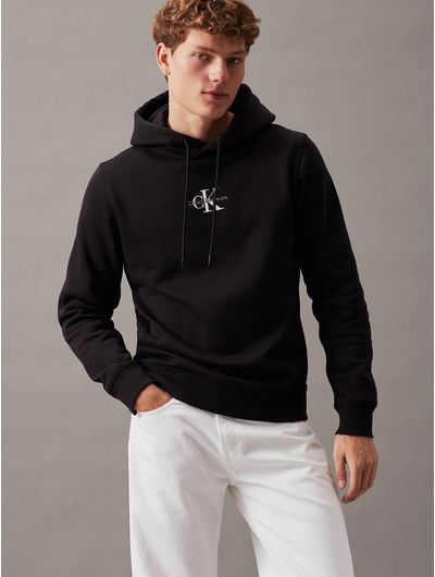 Sudadera-Calvin-Klein-Monograma-Hombre-Negro