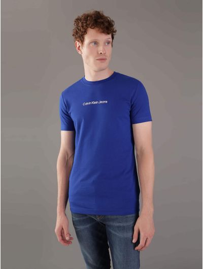 Playera-Calvin-Klein-Logo-Estampado-Hombre-Azul