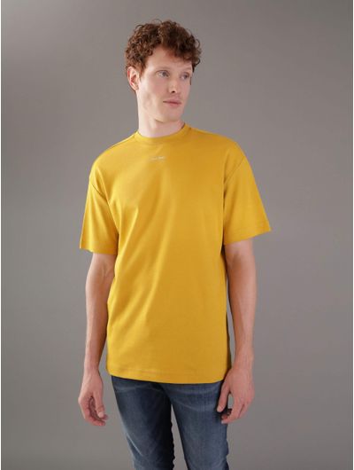 Playera-Calvin-Klein-Logo-Engomado-Hombre-Amarillo