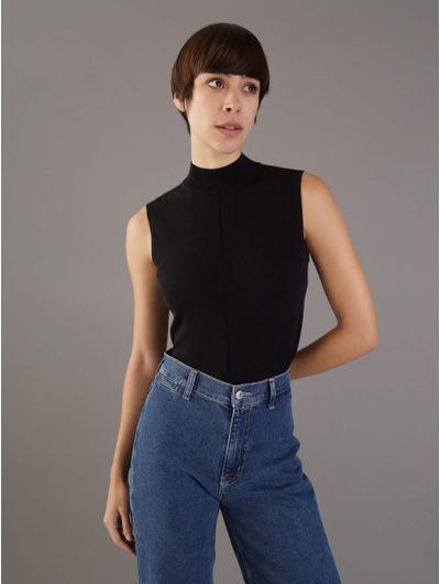 Chaleco-Calvin-Klein-Franja-Mujer-Negro