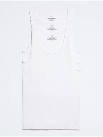 Tank-Top-Calvin-Klein-Paquete-de-3-Piezas-Hombre-Blanco