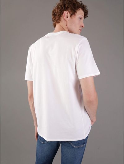 Playera-Calvin-Klein-Logo-Metalizado-Hombre-Blanco