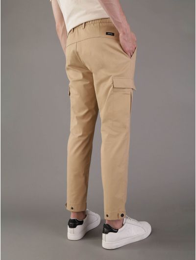 Pantalon-Calvin-Klein-Tapered-Cargo-Hombre-Beige
