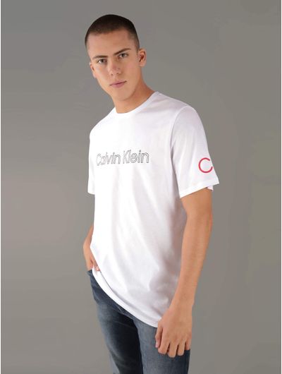 Playera-Calvin-Klein-con-Logo-Estampado-Hombre-Blanco