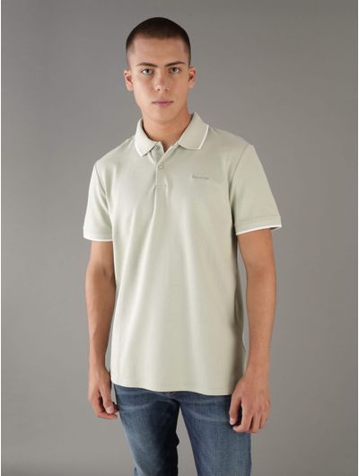 Polo-Calvin-Klein-con-Logo-Bordado-Hombre-Verde