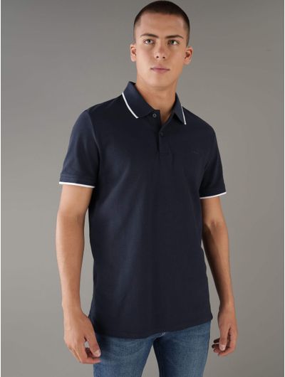 Polo-Calvin-Klein-con-Logo-Bordado-Hombre-Azul