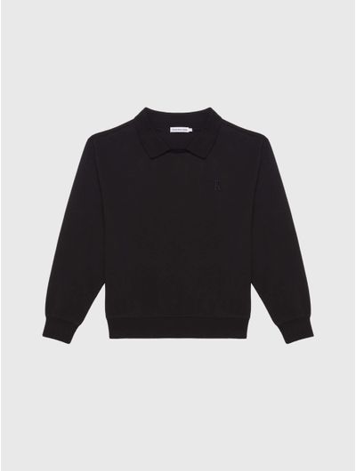 Sudadera-Calvin-Klein-con-Monograma-Bordado-Niño-Negro