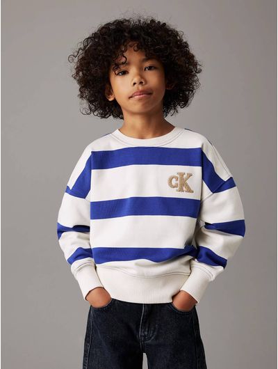 Sudadera-Calvin-Klein-Rayas-Niño-Multicolor