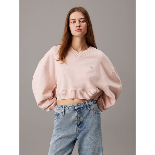 Suéter Crop Top Sudadera Mujer Sudadera Calvin Klein Cropped Mujer