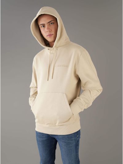 Sudadera-Calvin-Klein-con-Logo-en-Relieve-Hombre-Beige