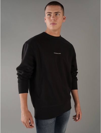 Sudadera-Calvin-Klein-con-Logo-en-Pecho-Hombre-Negro