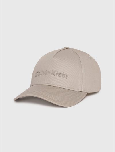 Gorra-Calvin-Klein-con-Logo-en-Relieve-Beige